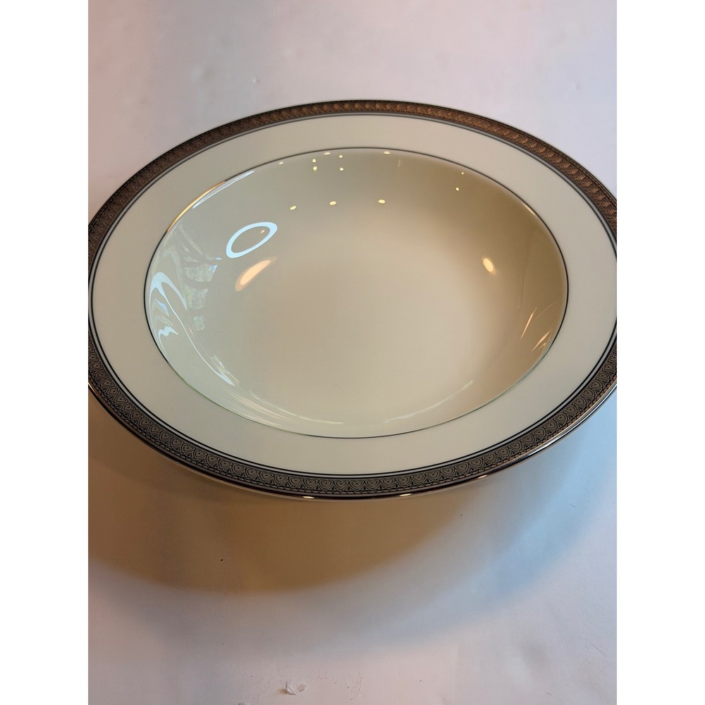 Mikasa Palatial Platinum Fine China Vegetable Bowl L3235 Ivory Platinum Trim